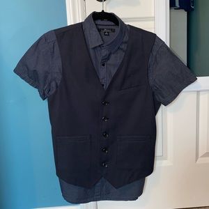 New Marc Anthony button up shirt vest small medium